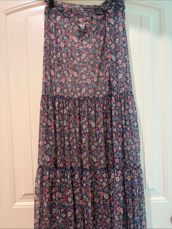 Hutch Dresses & Skirts - Hutch Navy Maxi Skirt with Pink Floral Print
